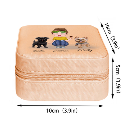 Mini Travel Jewelry Box, Gift for Woman & Girls for Dog Pet Lover