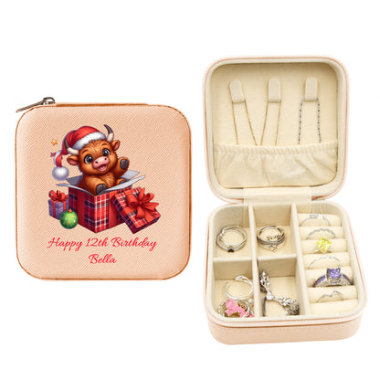 Mini Travel Jewelry Box, Birthday Gift for Woman & Girls JB011