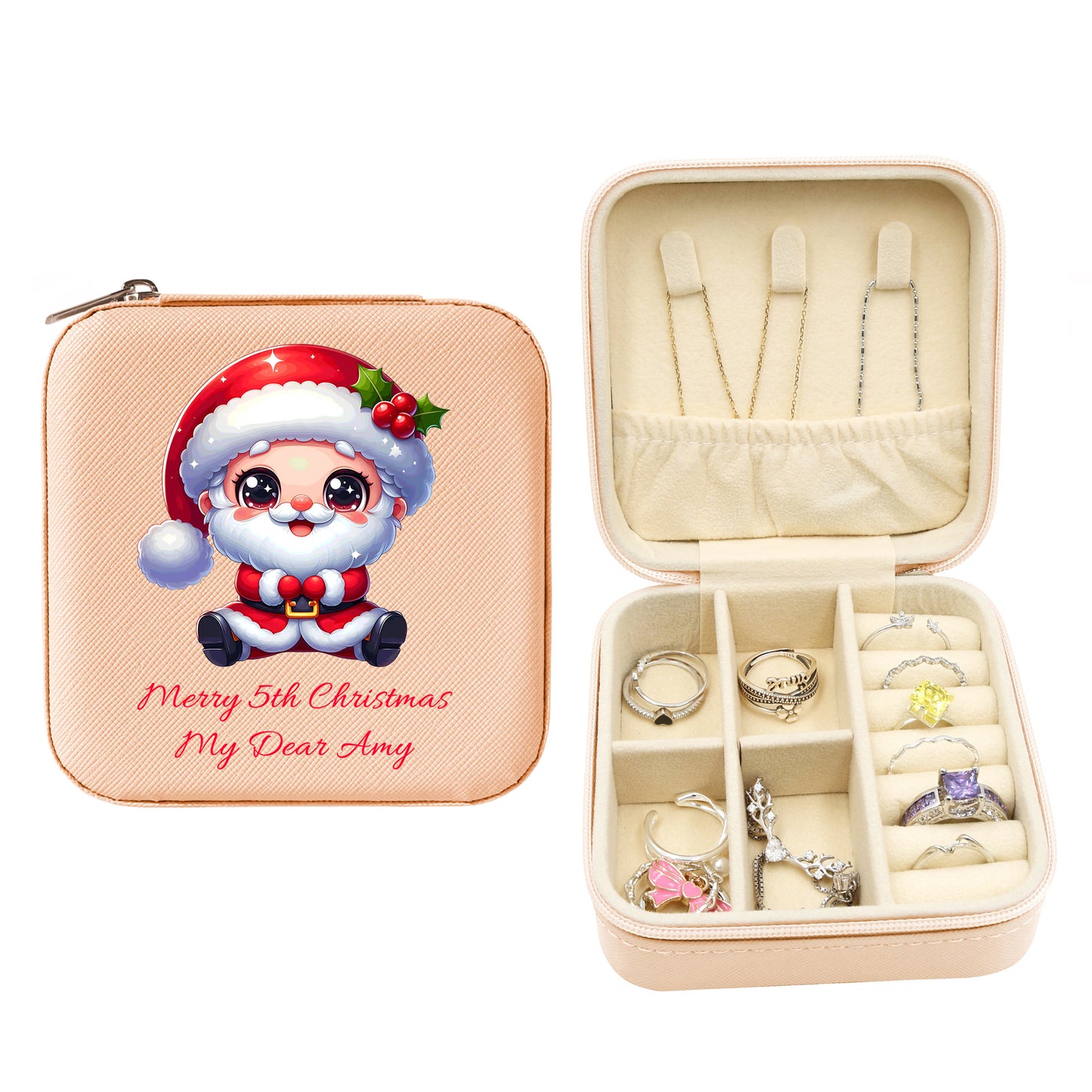 Mini Travel Jewelry Box, Birthday Gift for Woman & Girls JB013