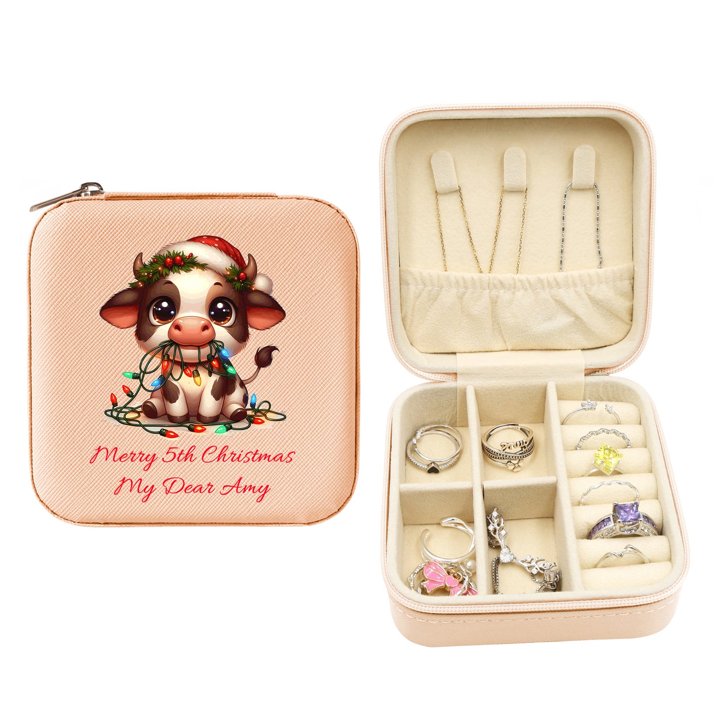 Mini Travel Jewelry Box, Birthday Gift for Woman & Girls JB018