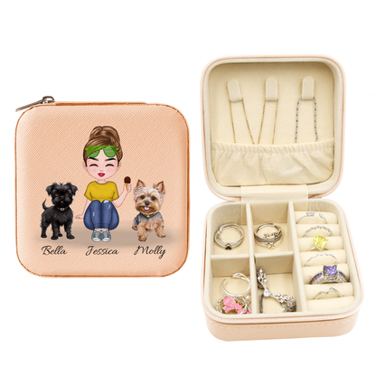 Mini Travel Jewelry Box, Gift for Woman & Girls for Dog Pet Lover