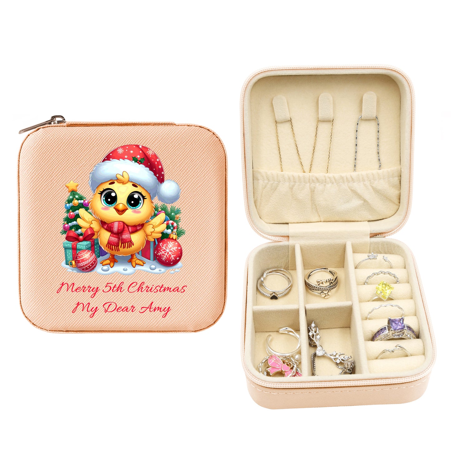 Mini Travel Jewelry Box, Birthday Gift for Woman & Girls JB021