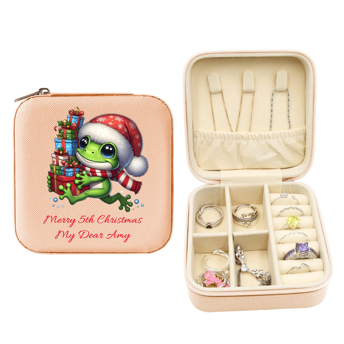 Mini Travel Jewelry Box, Birthday Gift for Woman & Girls JB023