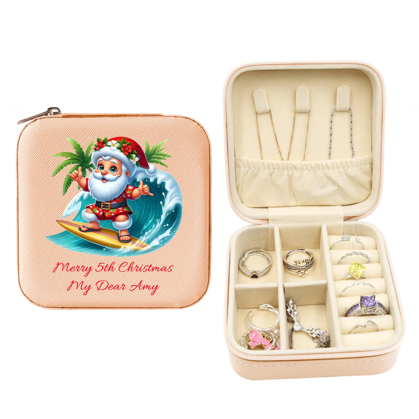 Mini Travel Jewelry Box, Birthday Gift for Woman & Girls JB024