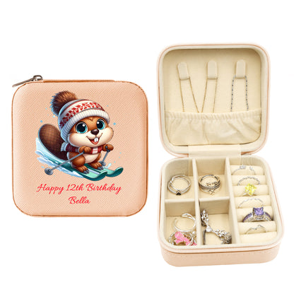 Mini Travel Jewelry Box, Birthday Gift for Woman & Girls JB002