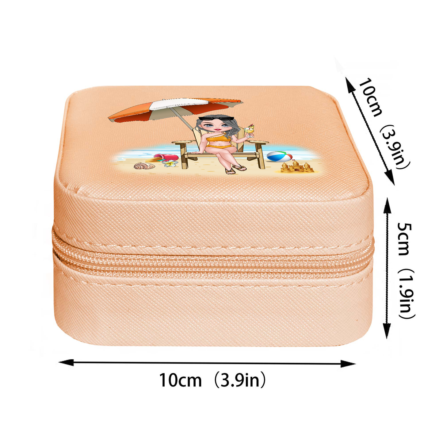 Mini Travel Jewelry Box, Gift for Woman & Girls for Beach Lover Couple Gift