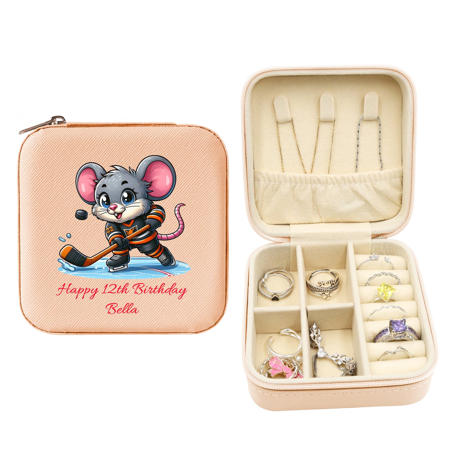 Mini Travel Jewelry Box, Birthday Gift for Woman & Girls JB003