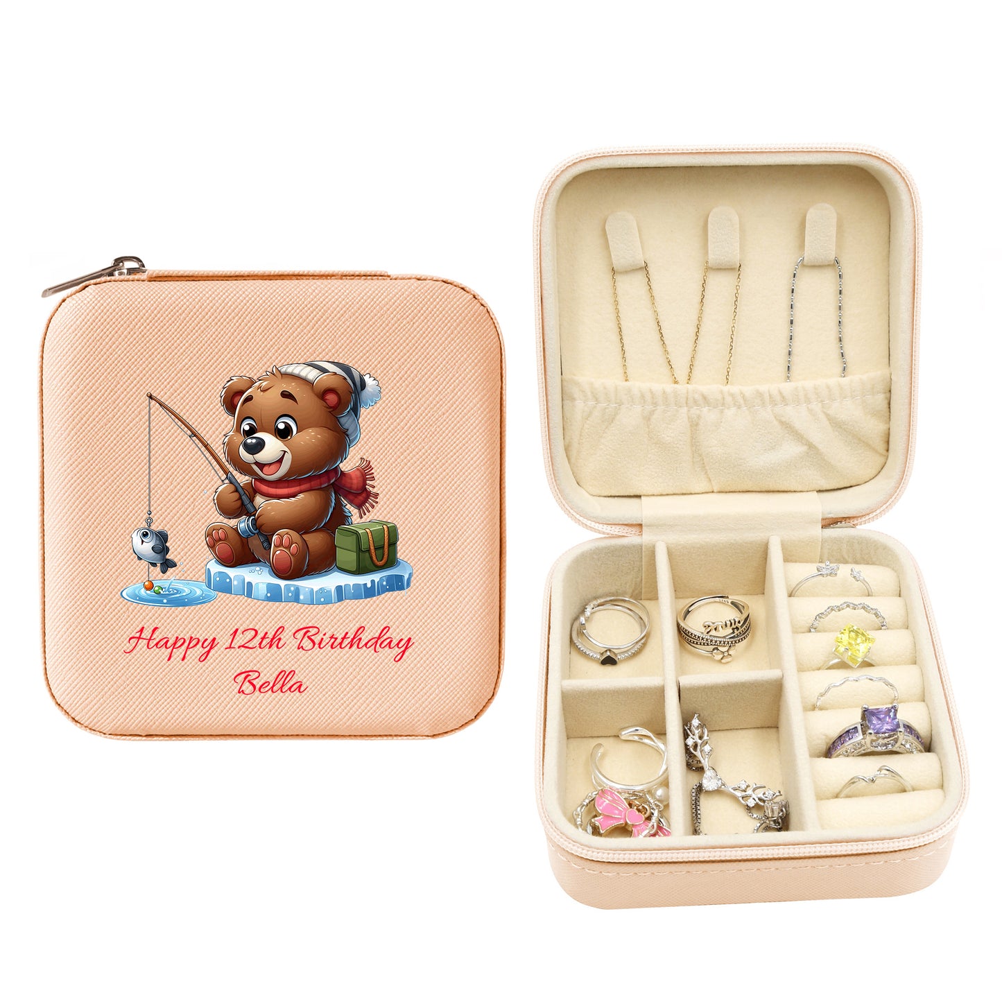 Mini Travel Jewelry Box, Birthday Gift for Woman & Girls JB006