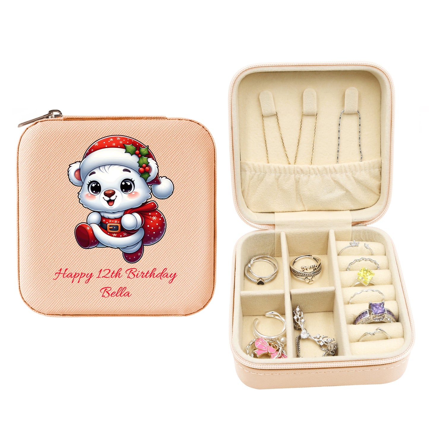 Mini Travel Jewelry Box, Birthday Gift for Woman & Girls JB007