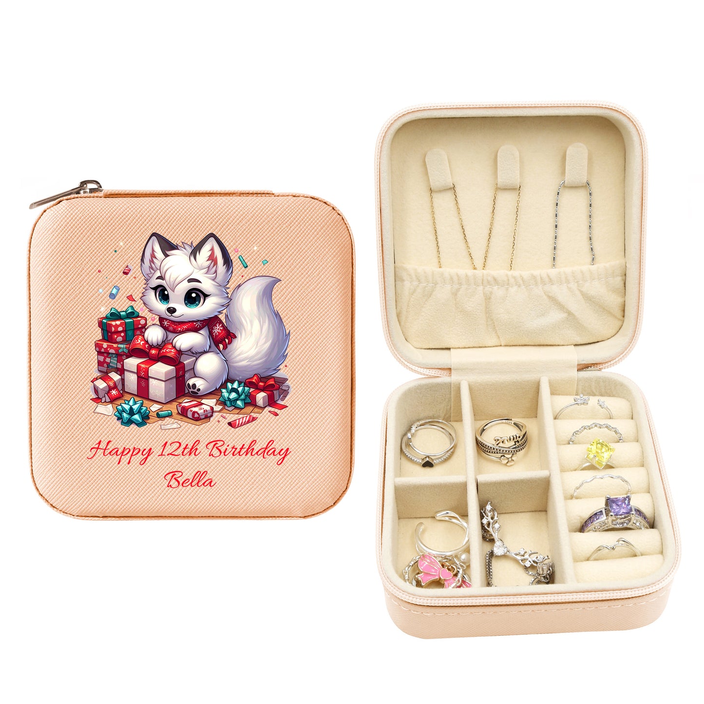 Mini Travel Jewelry Box, Birthday Gift for Woman & Girls JB008